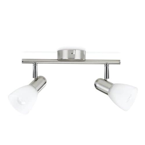 Spot Philips Burlap, nichel, 2x40W, E14, IP20