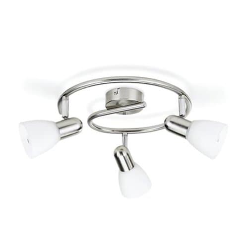 Spot PHILIPS Burlap, 3xMax40W E14, nichel, IP20