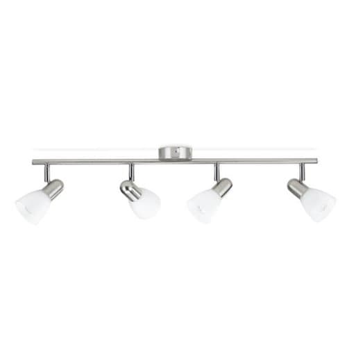 Spot Philips Burlap cu 4 socluri E14, finisaj nichel