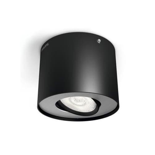 Spot LED Philips Phase, negru, 4,5W, 320 lm