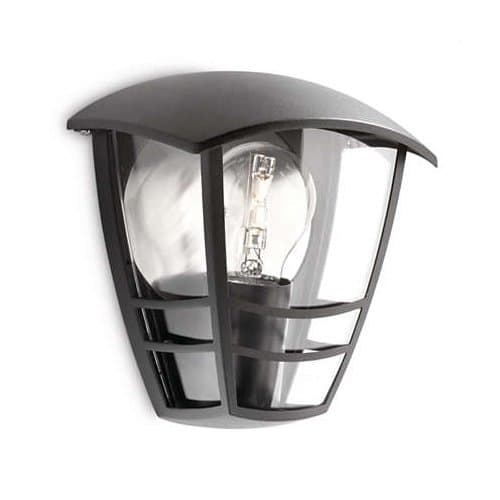 Aplica Philips Creek K neagră, E27, 60W, IP44