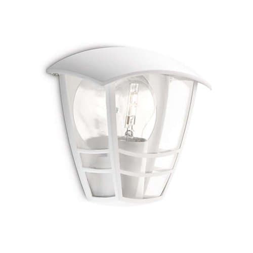 Aplica exterior Philips Creek, alb, IP44, E27, pentru bec de 60W