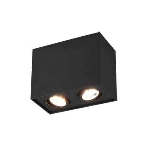 Plafonieră TRIO Biscuit, 2xGU10, negru mat, pentru iluminat rezidențial