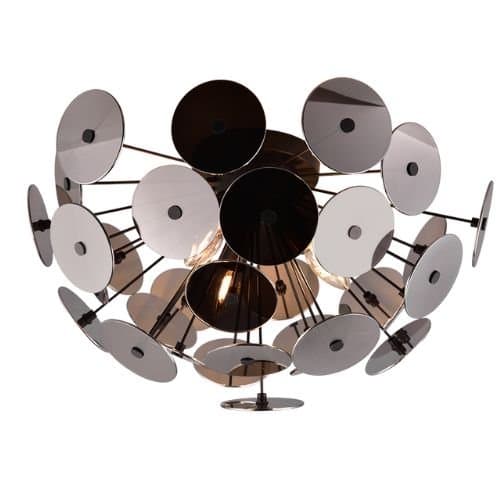 Plafonieră TRIO Discalgo, negru mat/cromat, 3xE14