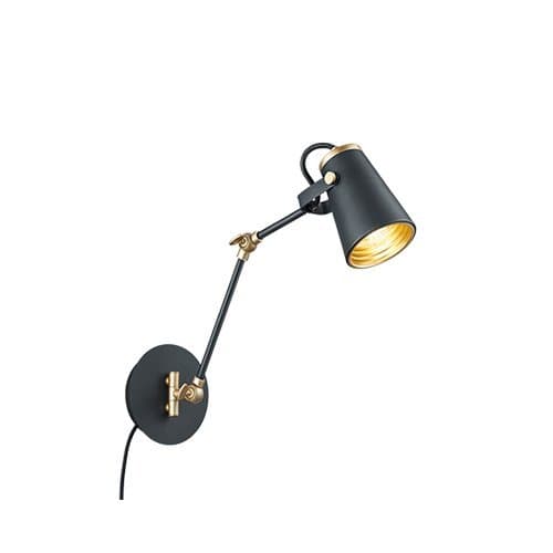 Aplica Edward TRIO, negru mat, E14, max. 40W