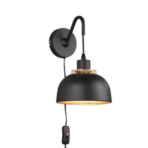 Aplica TRIO Punch, E27, negru mat, 1x40W