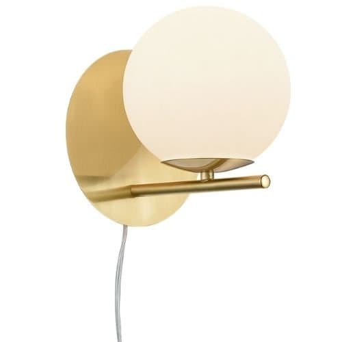 Lampă de perete TRIO Pure, E14, auriu mat, max. 28W