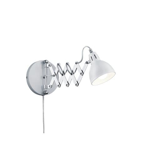 Lampă de perete TRIO Scissor, alb mat, 1xE14, max. 28W