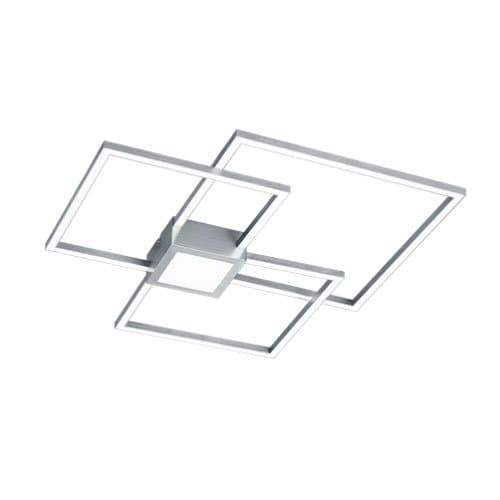 Plafonieră LED TRIO Hydra, 38W, 4000 lm, 3000K, nichel mat