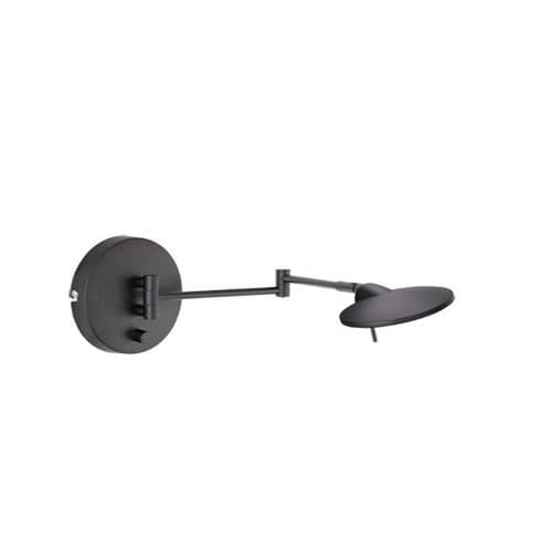 Aplica LED TRIO Kazan, 8W, 750 lm, 3000K, negru mat