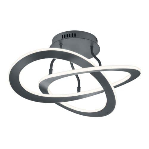 Plafonieră LED TRIO Oakland, 40W, 4400 lm, 3000K, antracit