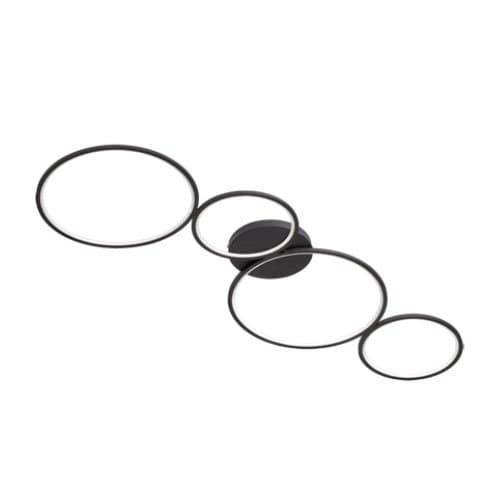 Plafonieră LED TRIO Rondo, 37W, 3300 lm, 3000K, negru mat