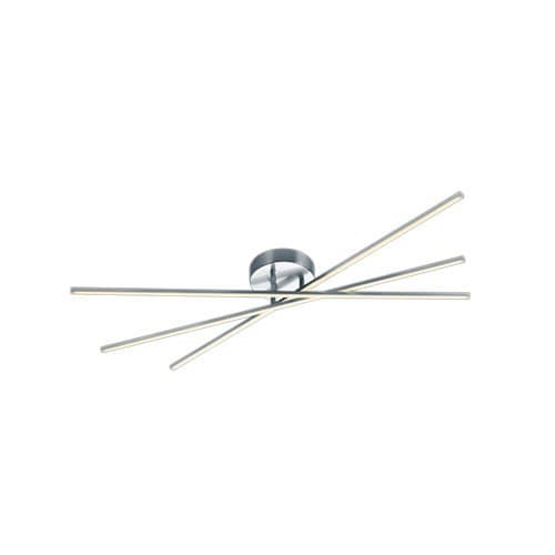 Plafonieră LED TRIO Tiriac, 3x8,5 W, 3000 K, finisaj nichel