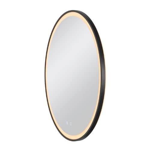 Oglindă LED SLV Trukko, neagră, cu dezaburire și lumină reglabilă