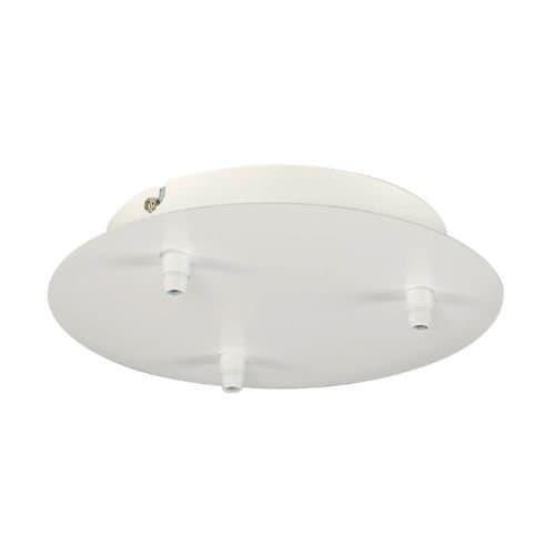 Placă de tavan SLV Fitu pentru 3 cabluri, alb