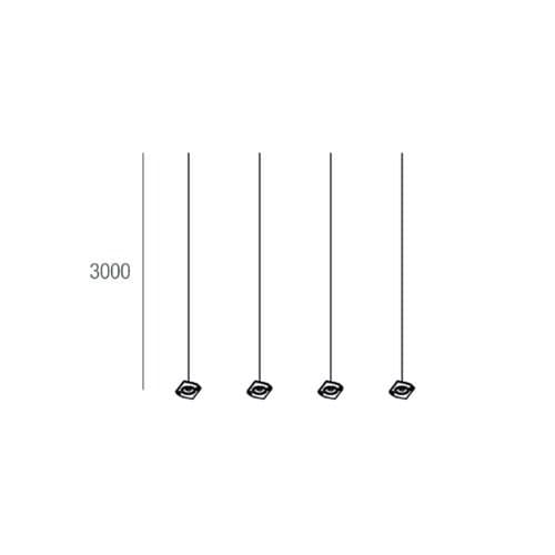 Kit suspendare Halos NOVALUX, 4 cabluri, 3000 mm