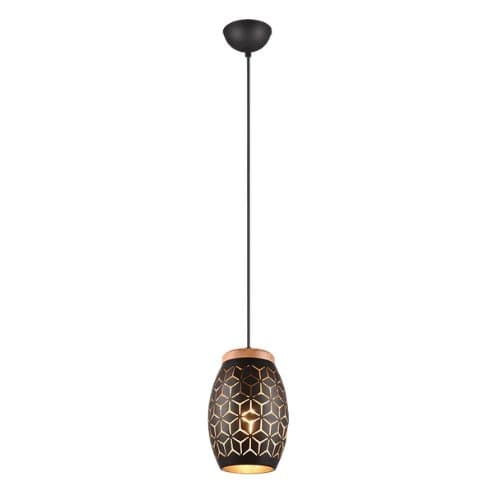 Corp de suspensie TRIO Bidar, negru/auriu, E27, max. 28W