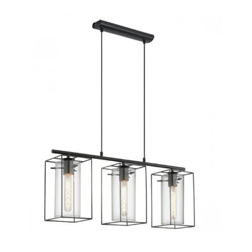 Corp de suspensie EGLO Loncino, negru, 3xE27, 3x60W