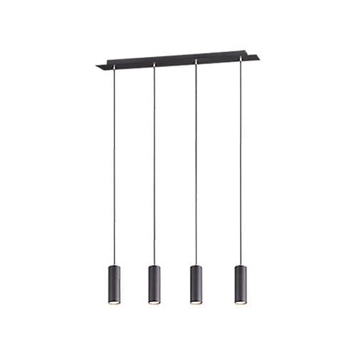 Corp suspensibil TRIO Marley, negru mat, 4xGU10, 4x35 W