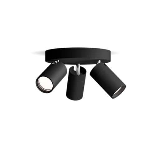 Spot Philips Idris, GU10, negru, IP44, pentru iluminat rezidențial