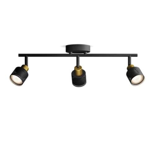 Spot Philips Niall, GU10, negru/alamă, pentru iluminat direcționat