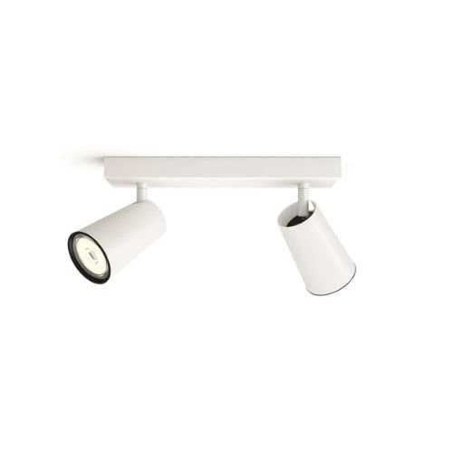 Spot Philips Paisley alb, 2xGU10, pentru iluminat interior