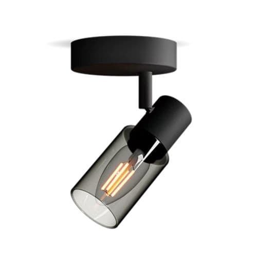 Spot Palms 1xMax.25W E14 Negru/Sticla