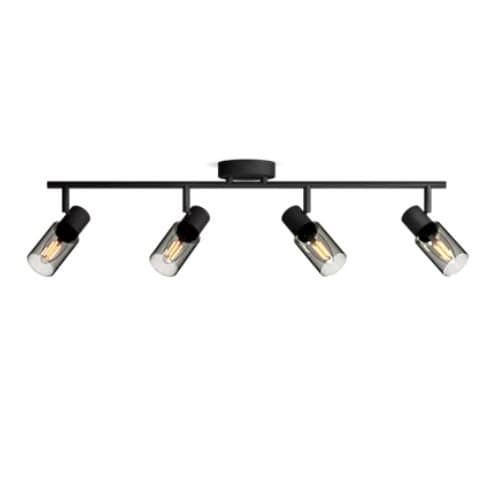 Spot PHILIPS Palms 4x25W E14, negru cu sticlă, pentru interior
