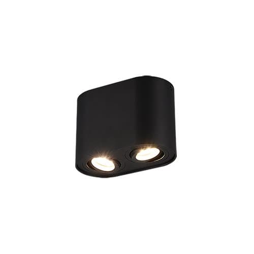 Spot TRIO Cookie cu 2xGU10, negru mat, pentru iluminat direcționat