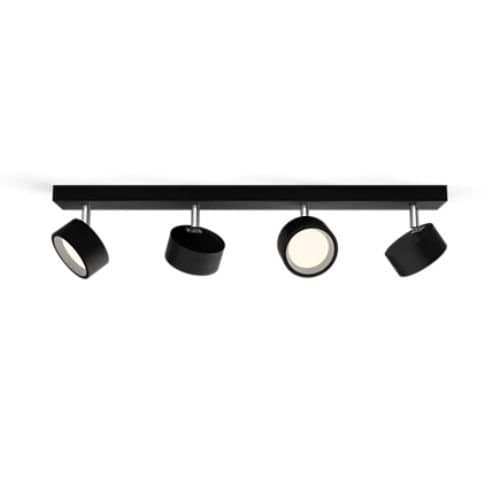 Spot LED Philips Bracia, negru, 2200 lm, 2700K