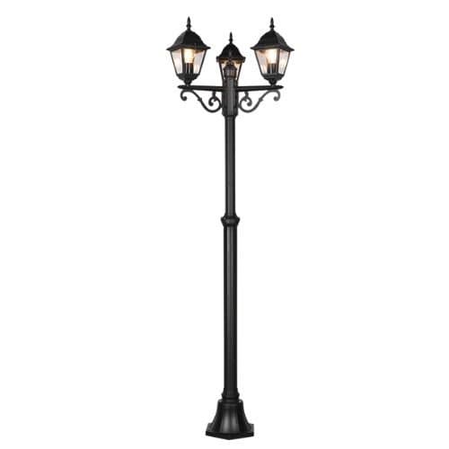 Lampă de grădină TRIO Livenza, negru mat, 3xE27, 200 cm