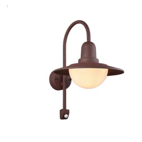 Aplica exterior TRIO Norman cu senzor, E27, ruginiu, max. 40W