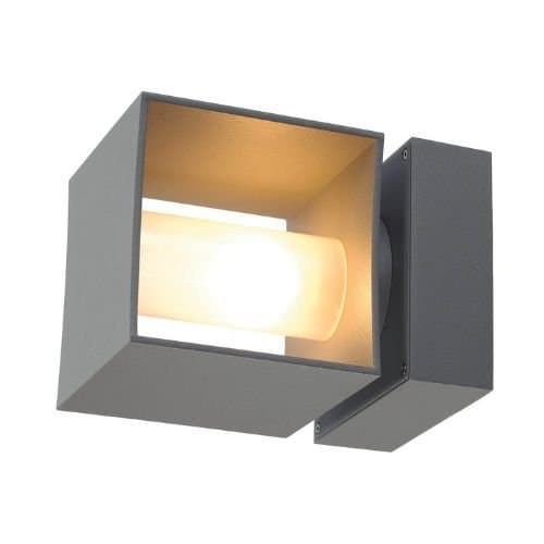 Aplica exterior SLV Square Turn, G9, gri, IP44
