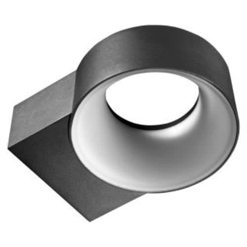 Aplică LED GEWISS Elia OL, neagră, 8W, 650lm, IP65, 4000K