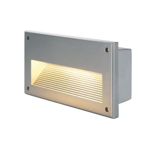 Spot încastrat SLV Brick, gri, IP44, 1x40W E14