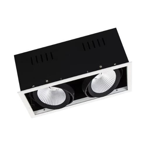 Corp de iluminat LEDVANCE, 2x30W, 5400lm, 3000K, alb/negru