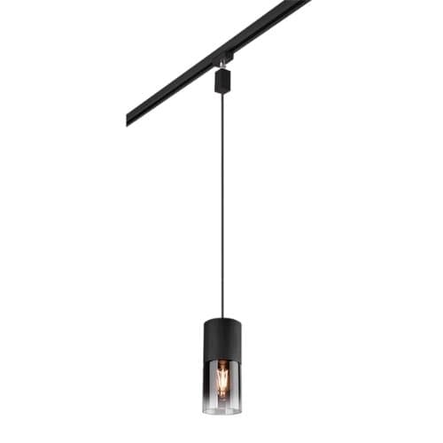 Spot pe șină TRIO Duoline, negru mat, E27, max. 28W