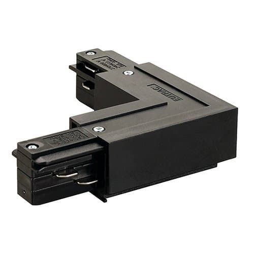 Conector L pentru șină Eutrac SLV, negru