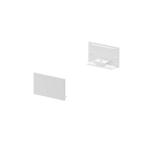 Set 2 capace de capăt SLV Grazia 20, albe, pentru șină de iluminat
