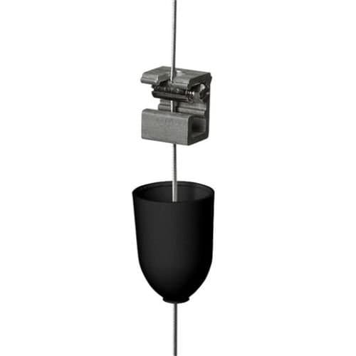 SKB 30-2 Clemă prindere pe tavan cu canopy șina 3C/5C Negru