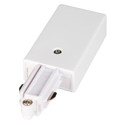 Capac alimentare pentru șină 1 circuit, alb, SLV