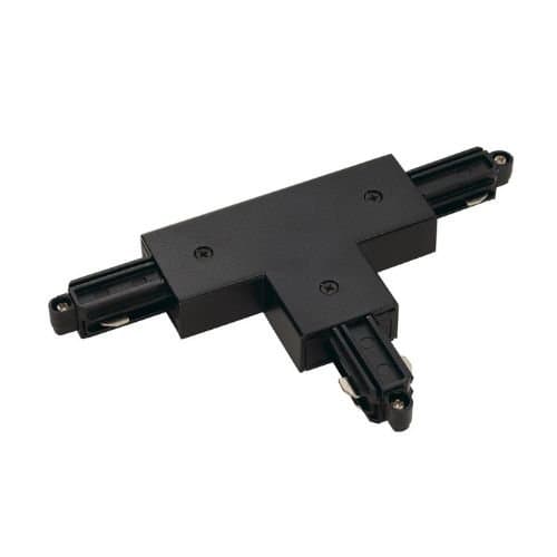 Conector T stânga pentru șină 1 circuit SLV, negru