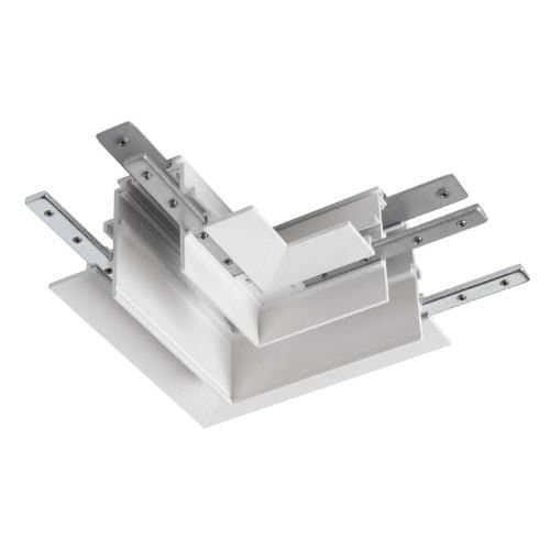 Conector mecanic L SLV pentru șină 48V DALI, alb