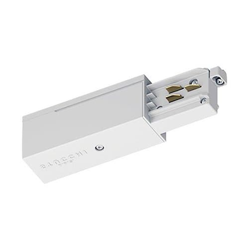 XTS 12-3 Conector capăt șină 3C cu alimentare stânga Alb