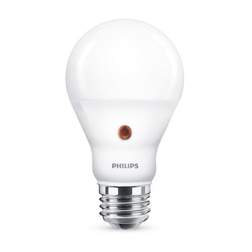 Bec LED Philips A60, 6,5 W, 4000K, cu senzor crepuscular