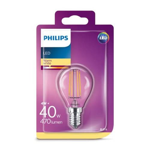BEL LED Classic Filament P45 CL 4.3 40W 2700K 470lm E14