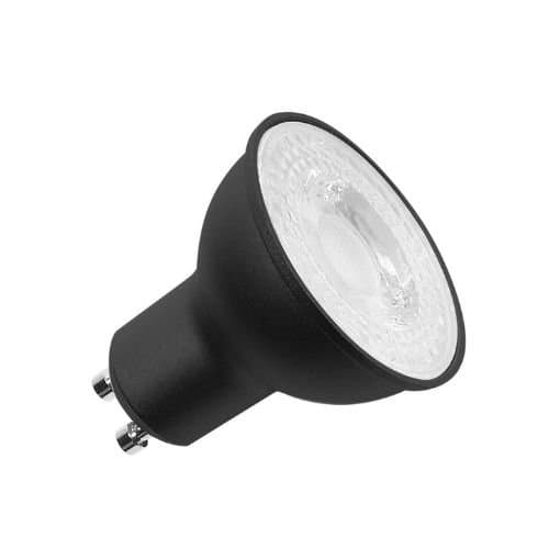 Spot LED SLV GU10, 6W, 2700K, negru, 38°