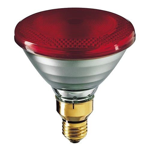 Lampă infraroșu Philips PAR38, 175W, E27, roșie
