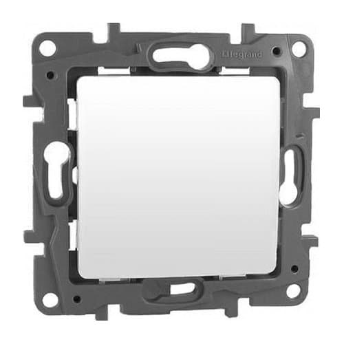 752112 Valena Life Buton cu revenire cu LED 6A Alb
