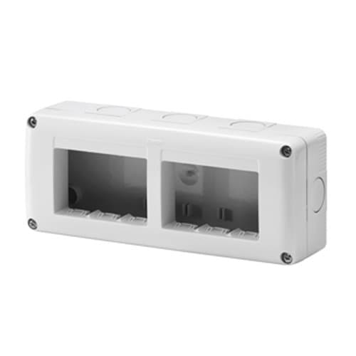 Carcasă aparentă GEWISS pentru 6 module, orizontală, IP40, gri